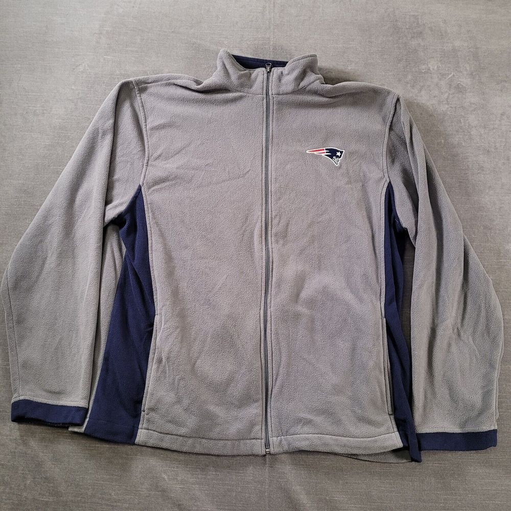New England Patriots Vintage‎ Full Zip Fleece Jacket NFL Team Apparel Sz XL